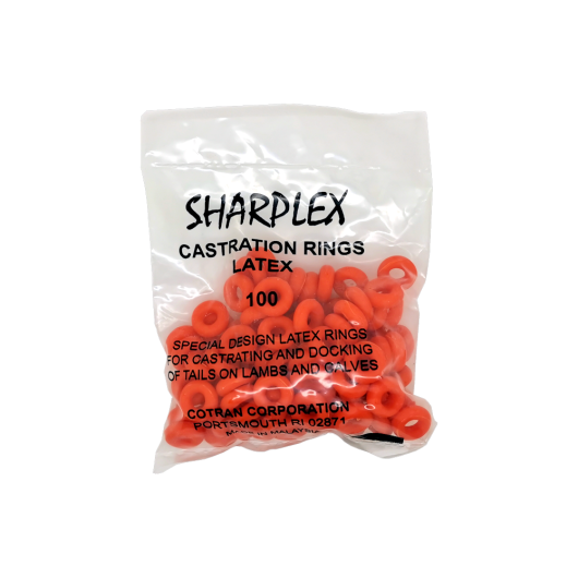 SHARPFLEX Latex castration rings / Tail cutting bands